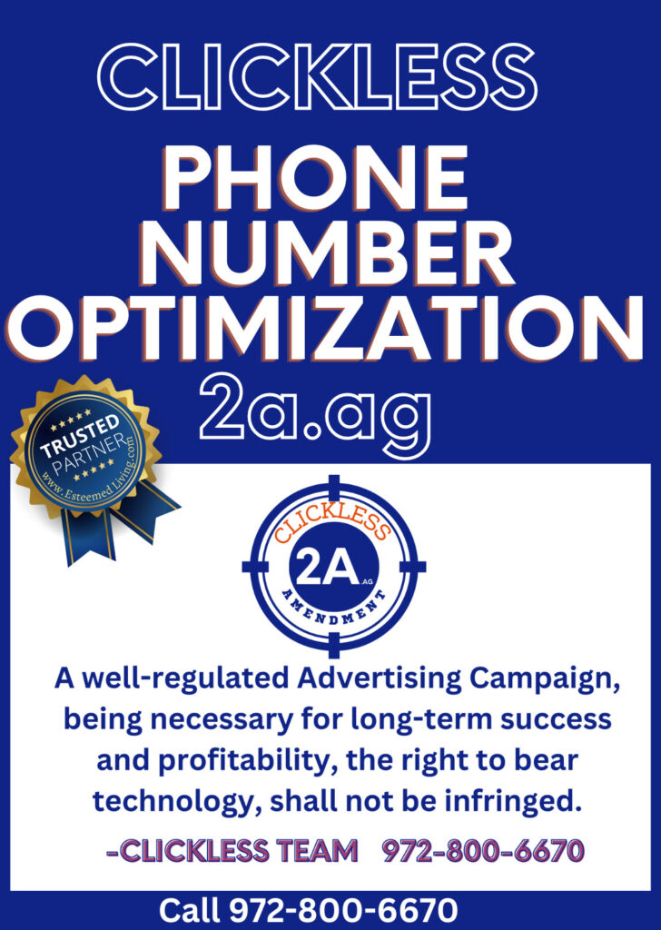 Phone Number SEO banner advertisment by 2A call 972-800-6670 for clickless phone SEO, technology platform provides your business phone or personal phone optimizaed across the world producing high intent calls by Jeff CLine SEO Guru,keynoe SEO speaker,cuurio